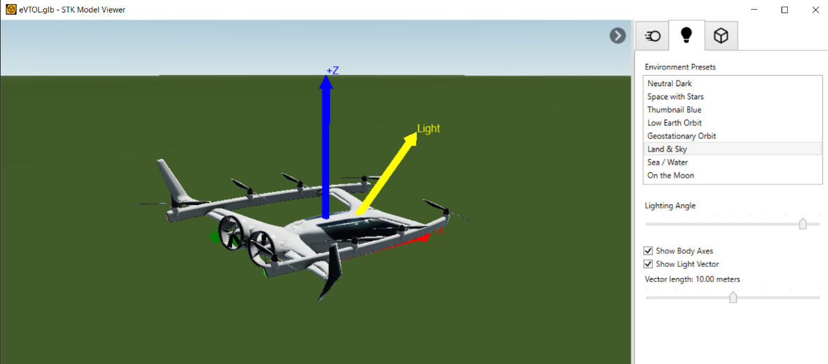 A drone with blue and yellow arrows
Description automatically generated