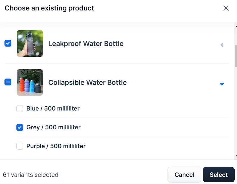 selcting shipping profile products