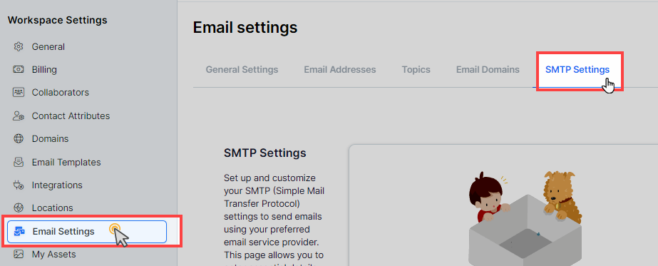 Add SMTP Settings