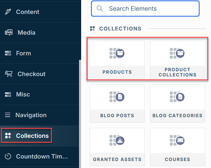store Collection elements