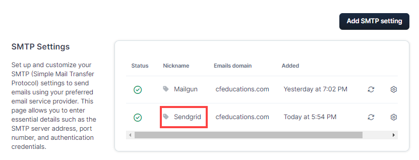 SendGrid Verification
