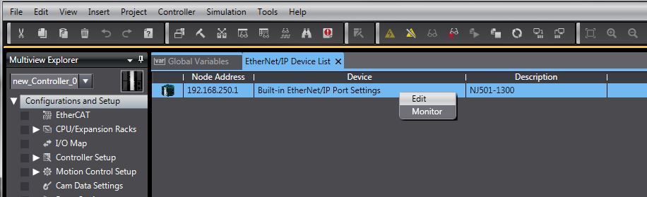 EIP Connection Setting Edit