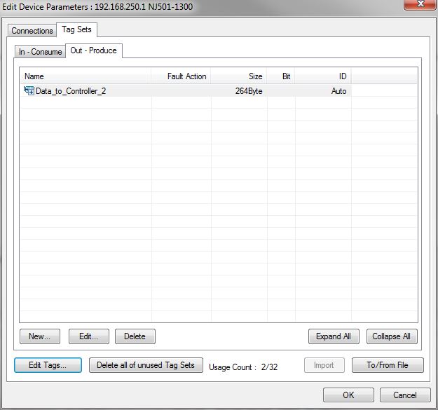 Structure Tag Set Out