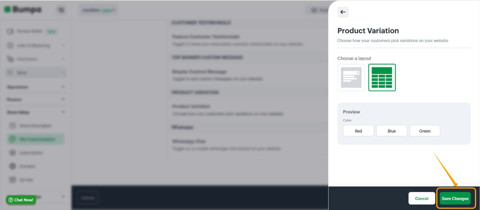 Click 'Save Changes'