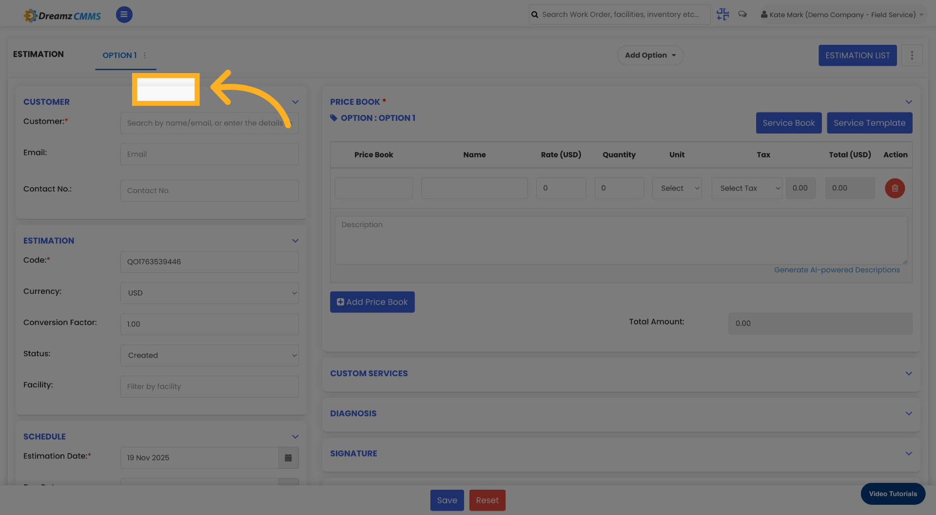 Select Rename Option