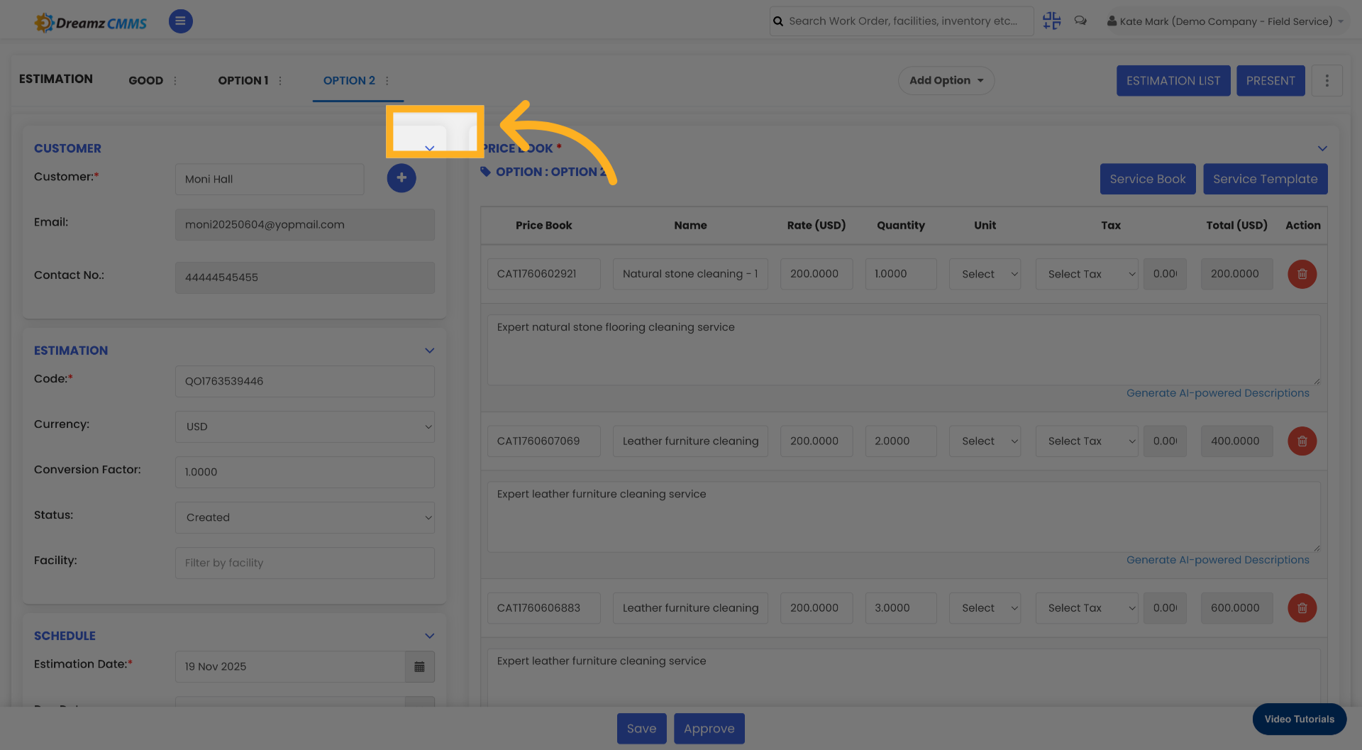 Select Rename Option