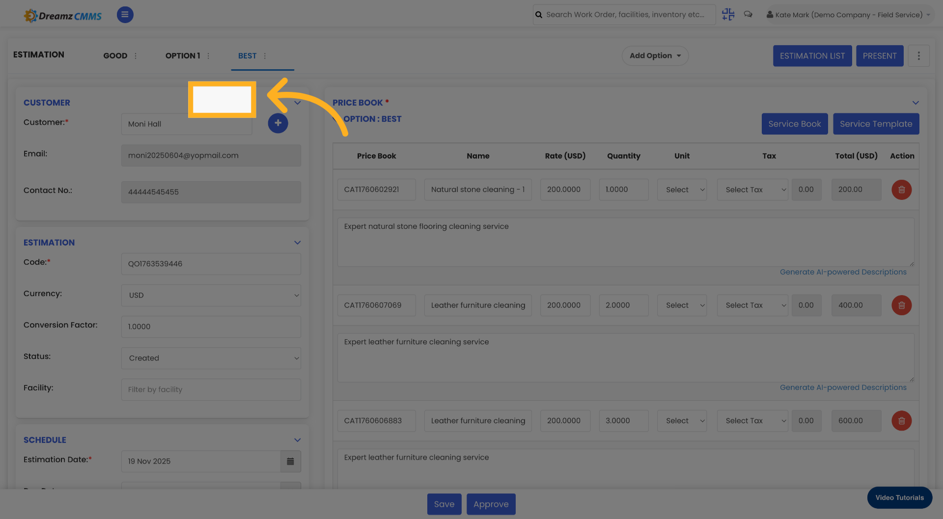 Select Rename Option