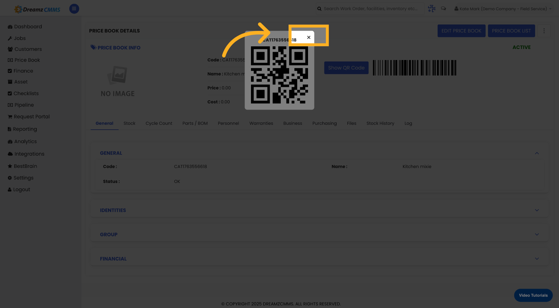 Close QR Code View