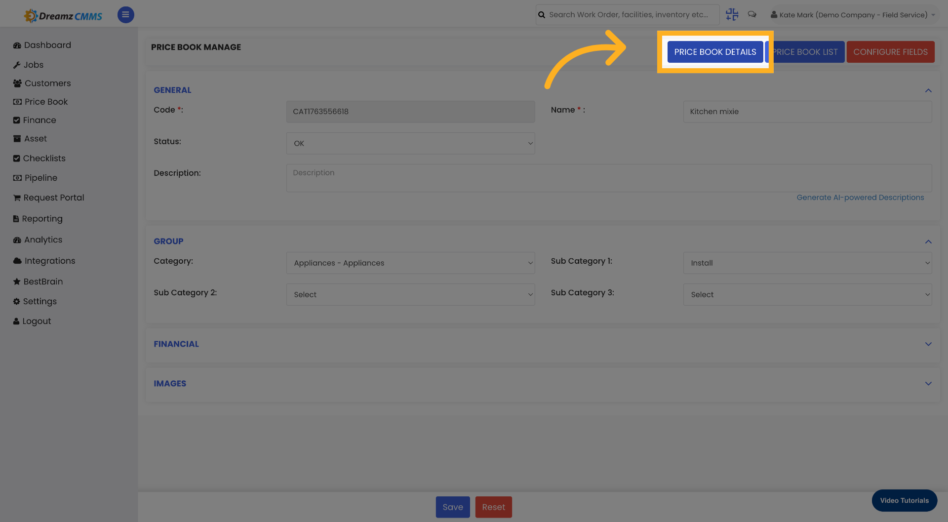 View Price Book Details
