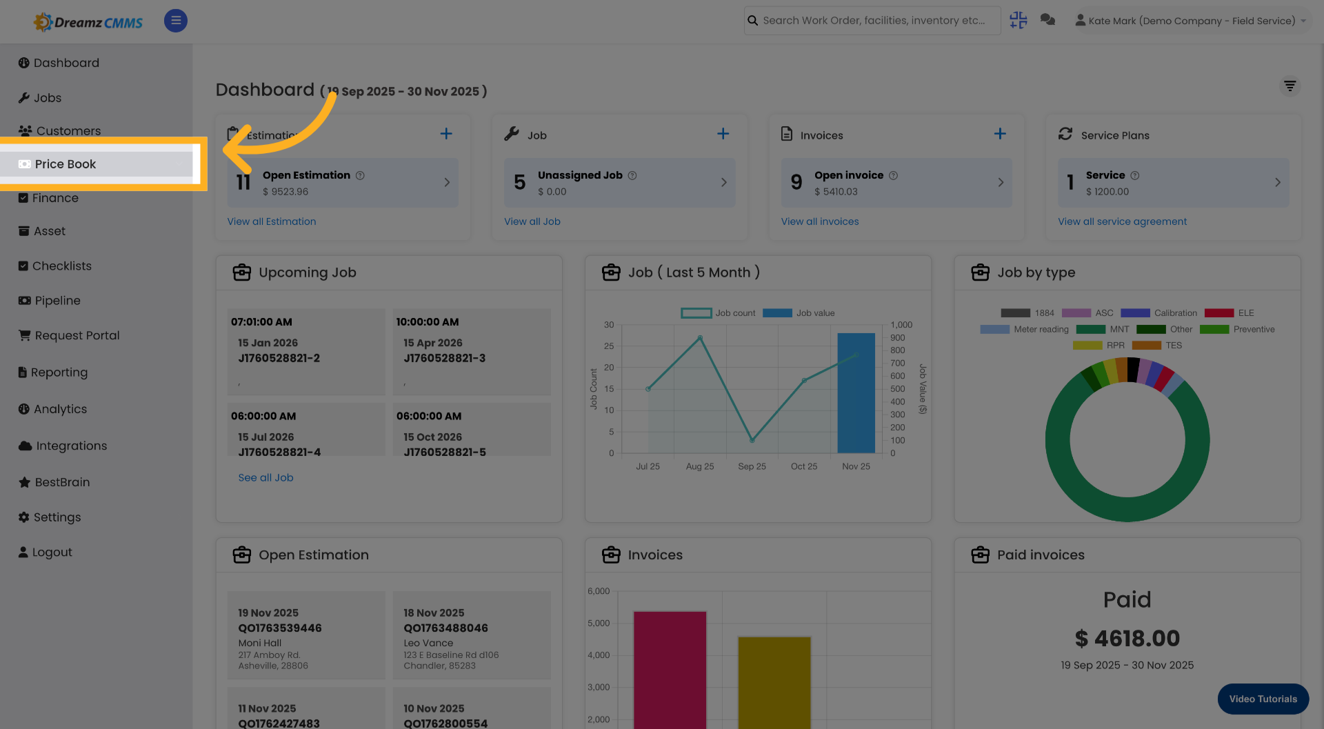 Navigate to Price Book