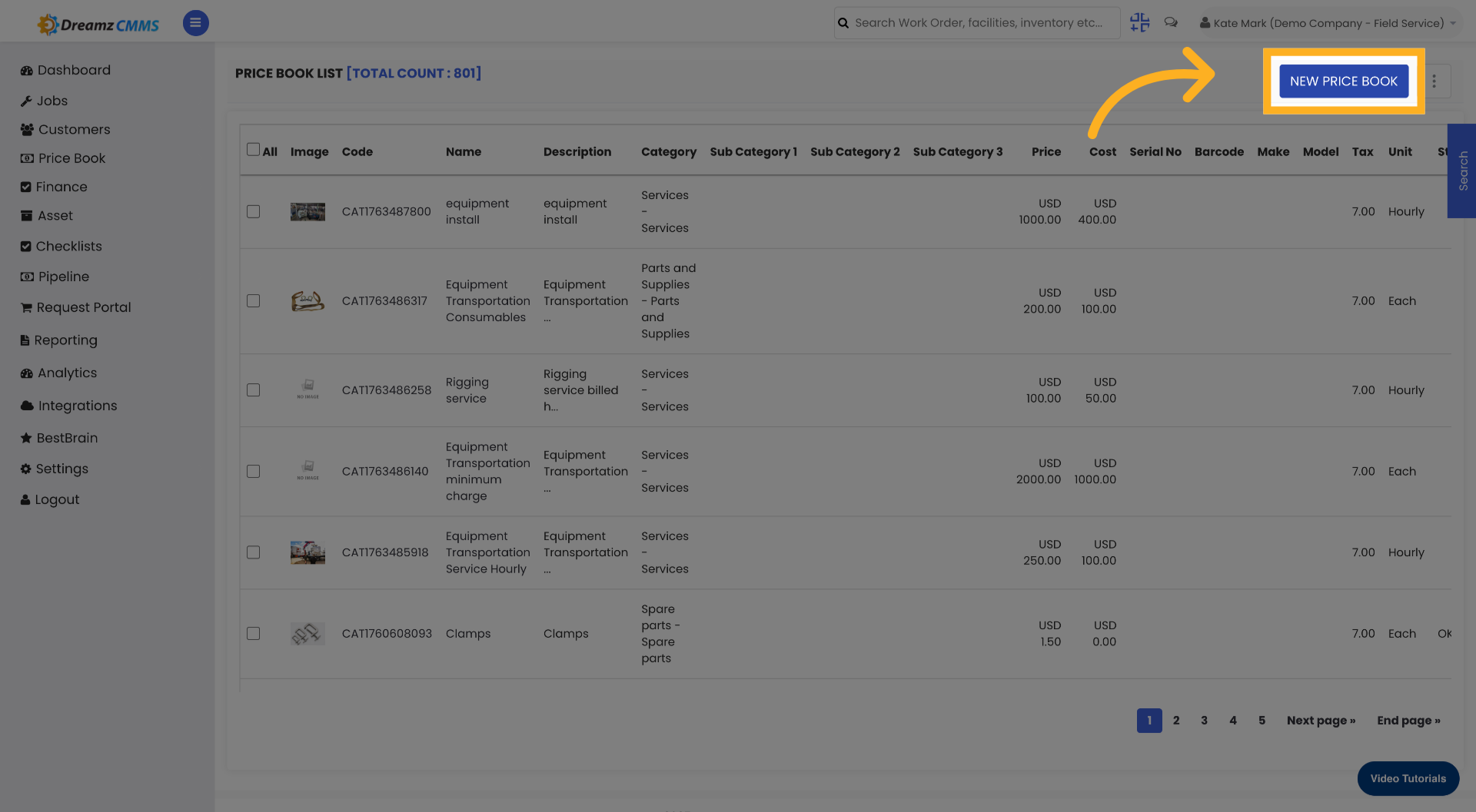 Create New Price Book