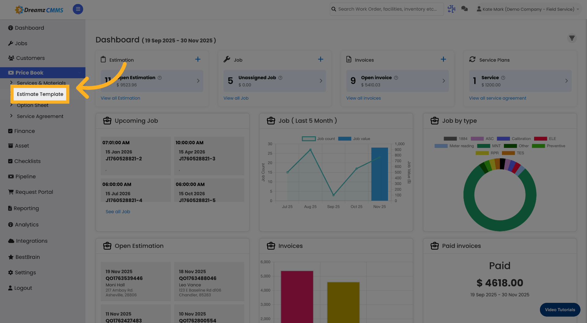 Open Estimate Template