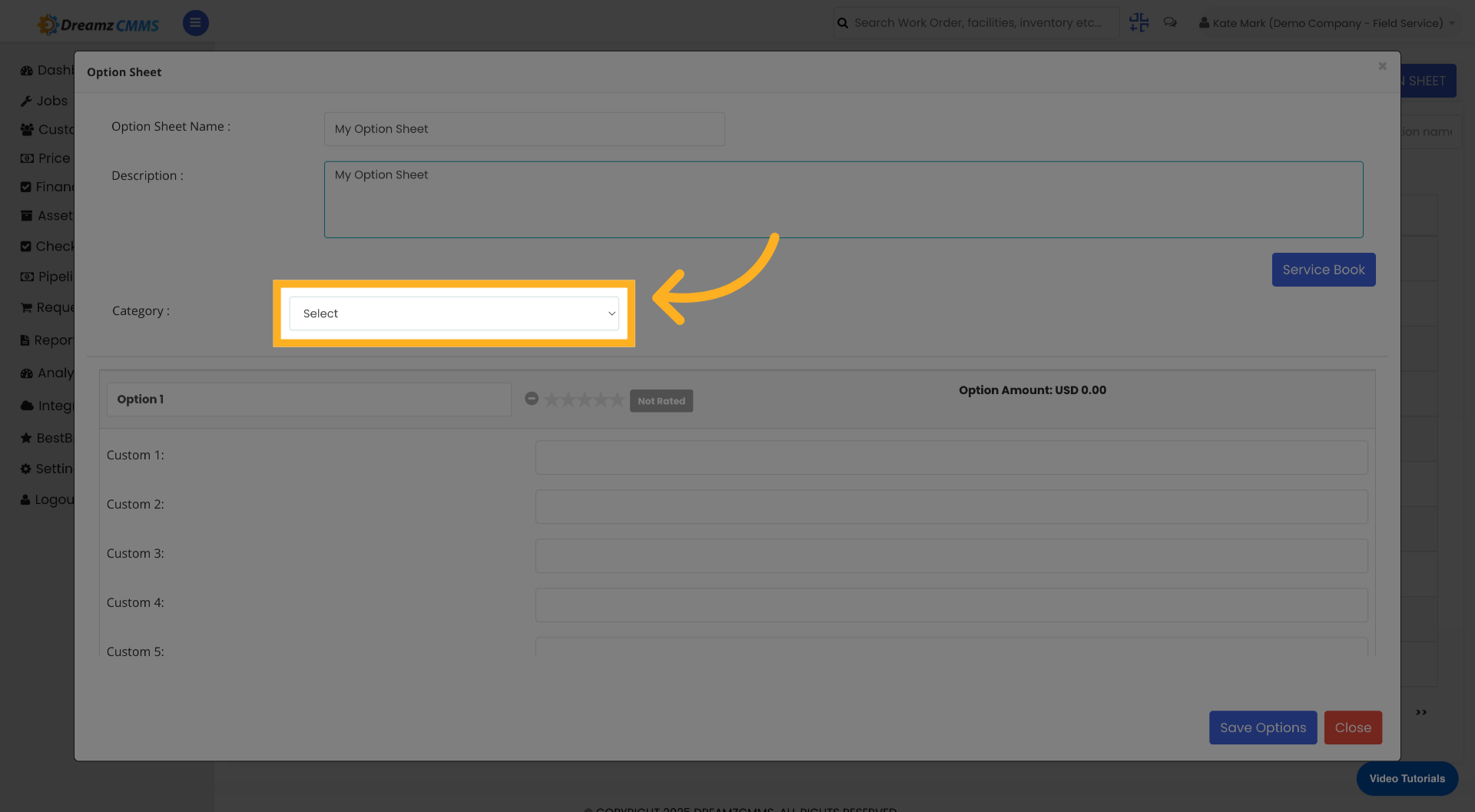 Open Appliance Selection