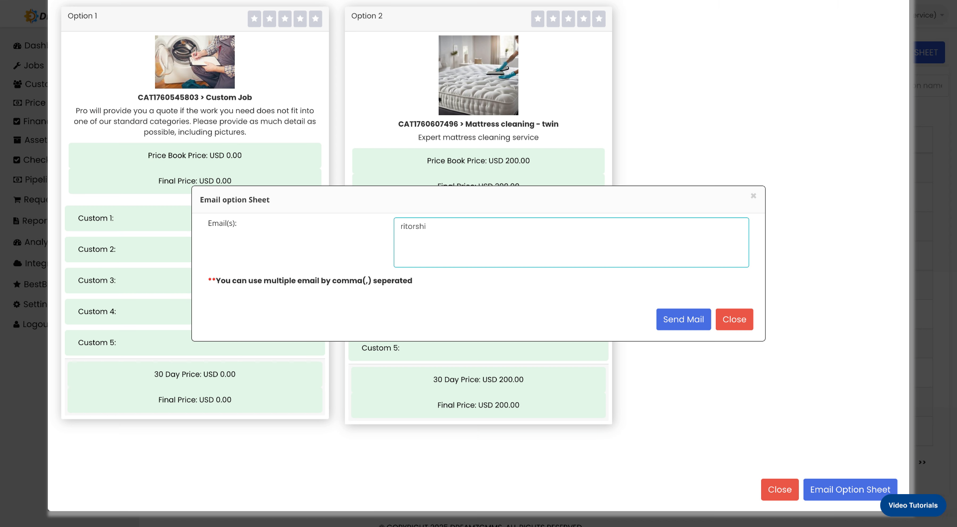 Enter Recipient Email Address