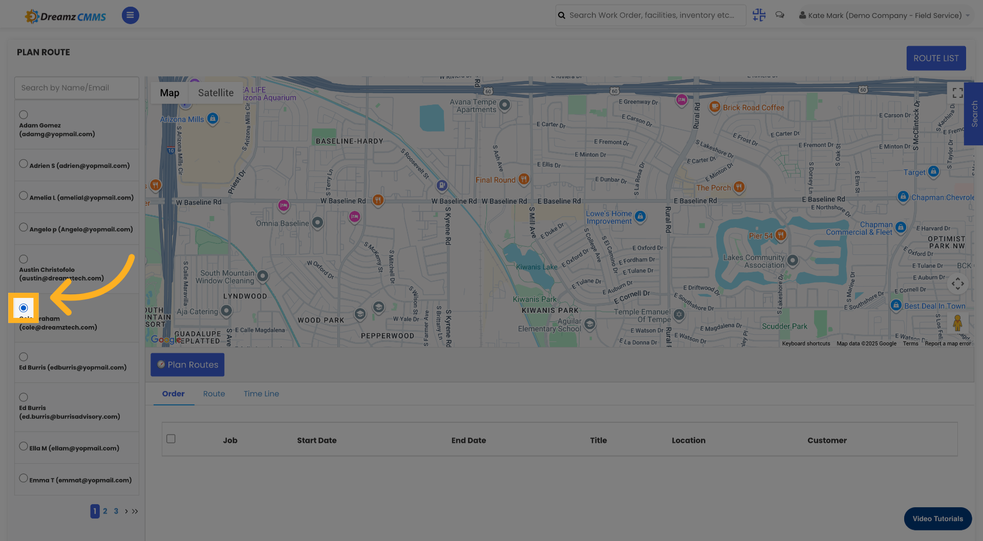 Select employee from employee list