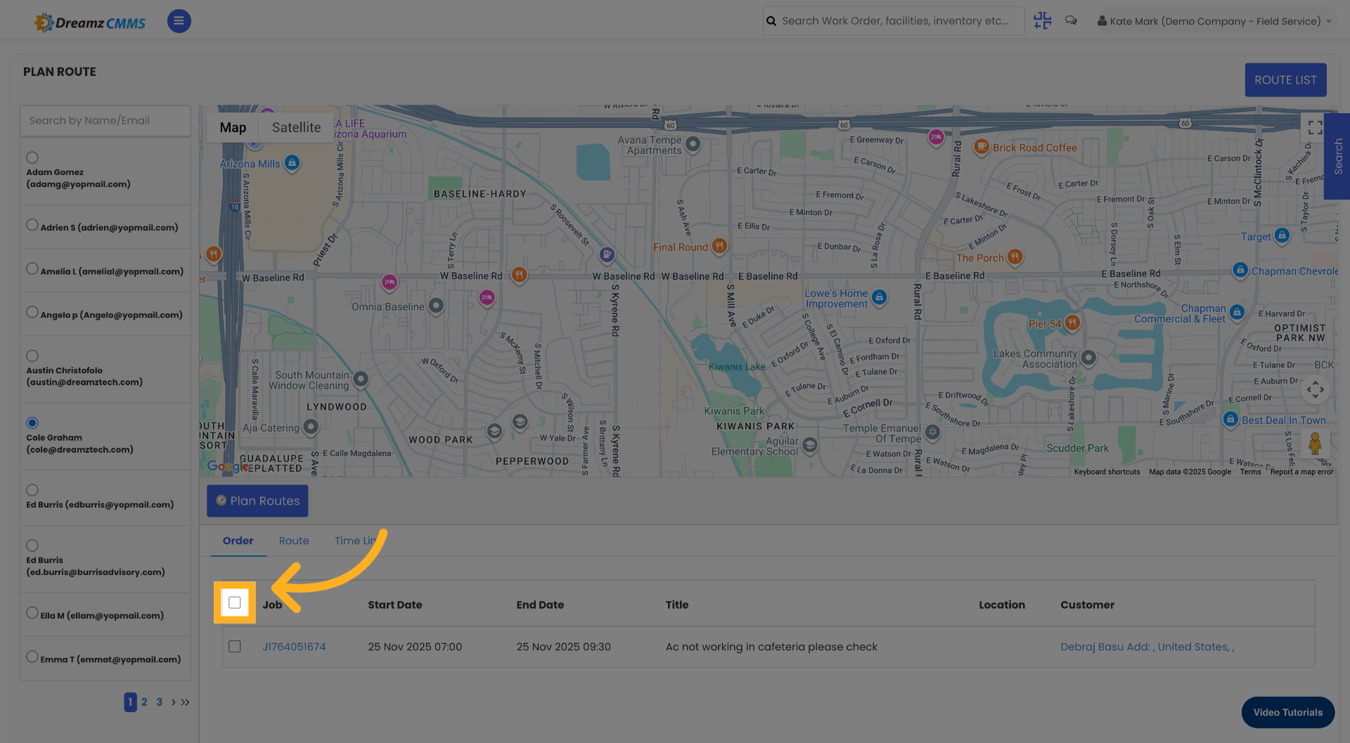 Clicmon the job list for that employee