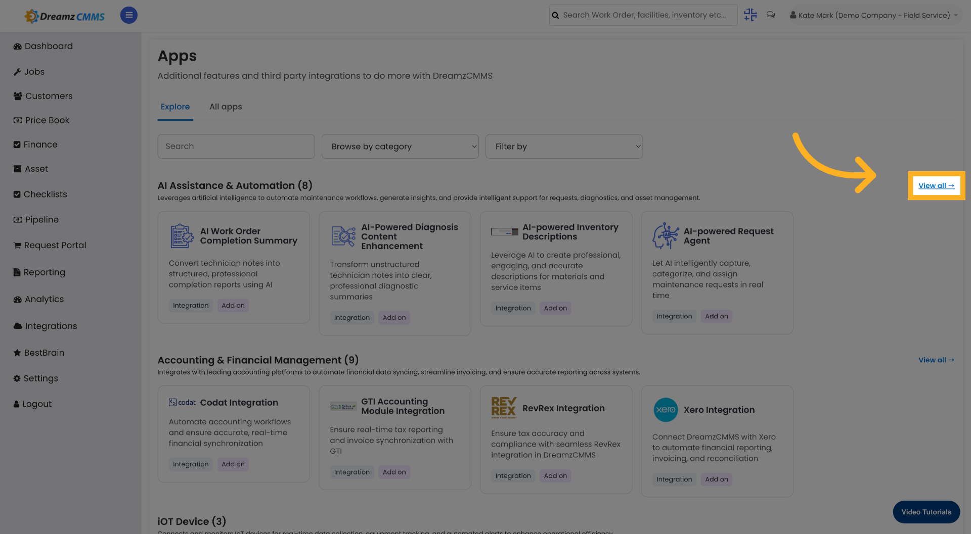 View All Integrations