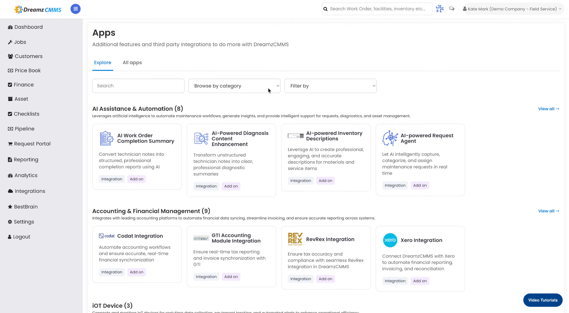Enter Category Search