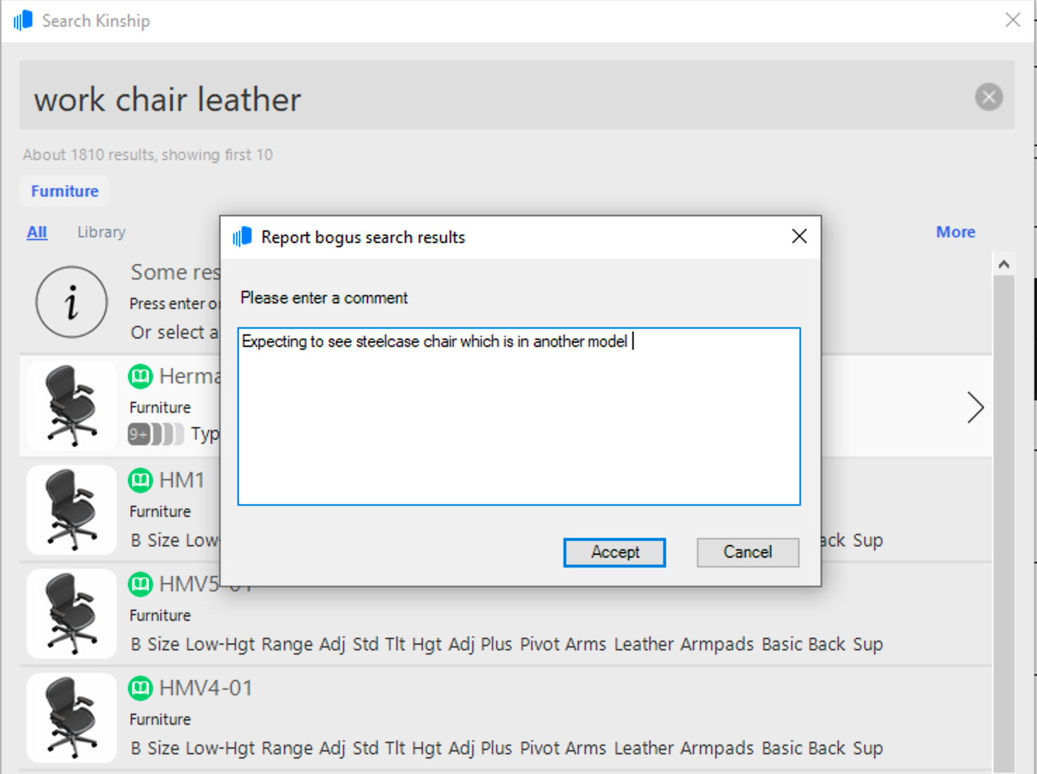 Bogus search results