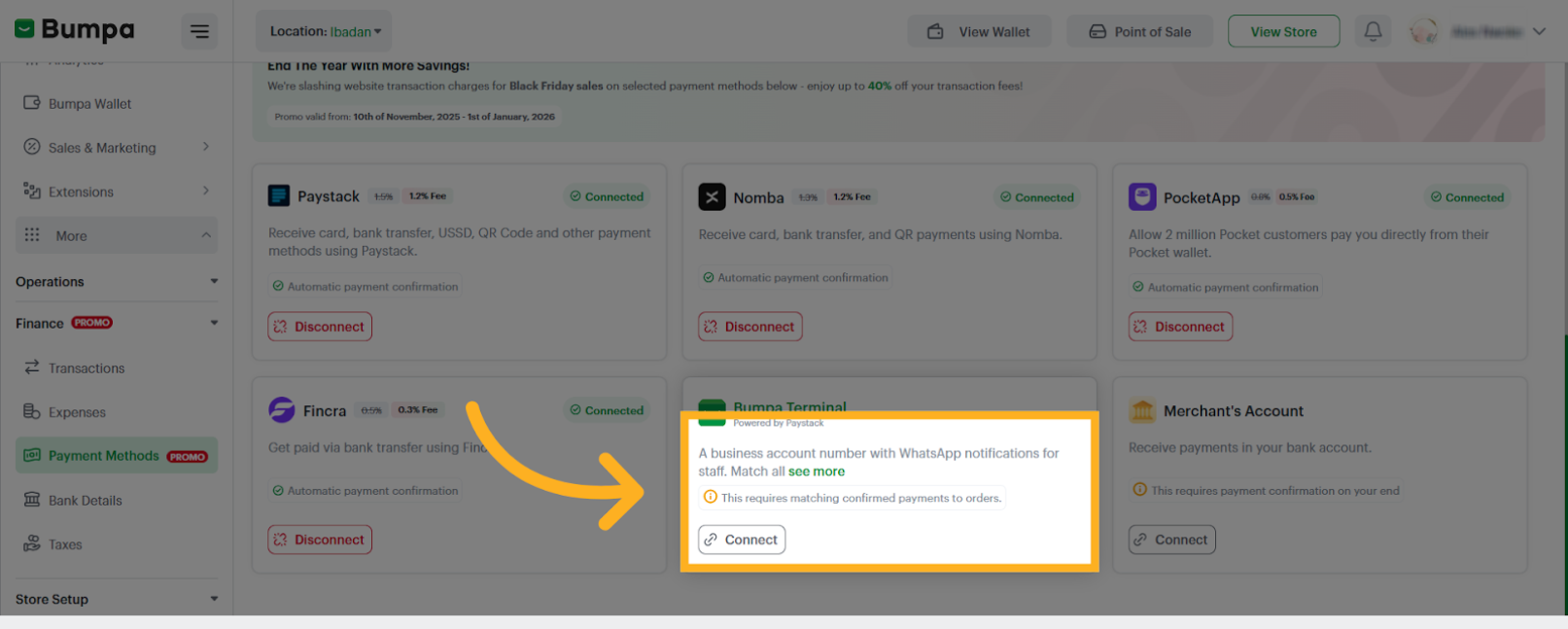 Review Business Account Features