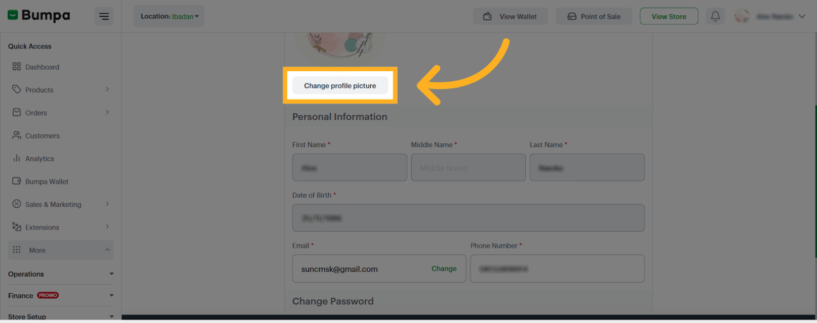 Change Profile Picture