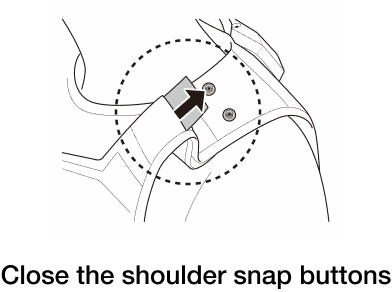 Closing shoulder snaps