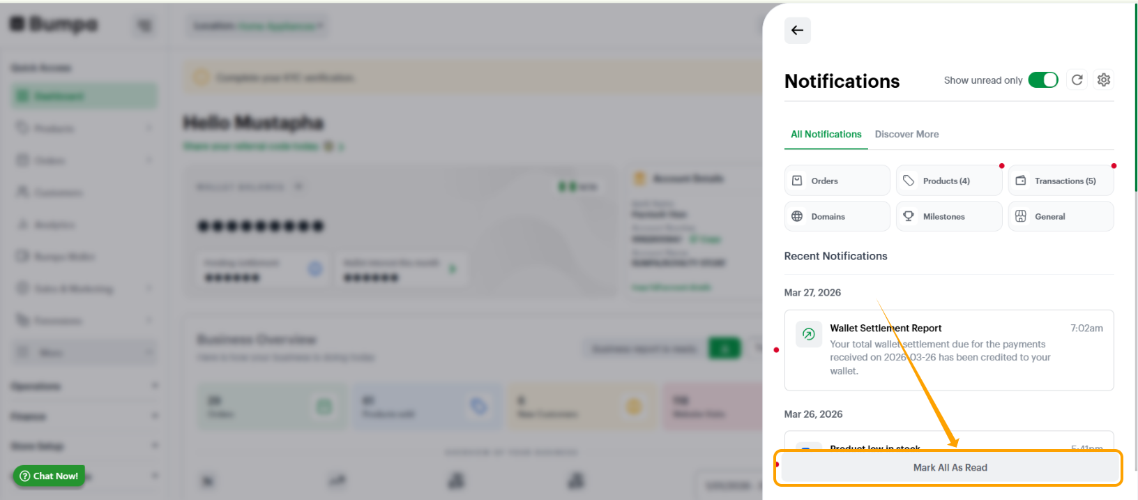 Mark All Notifications Read