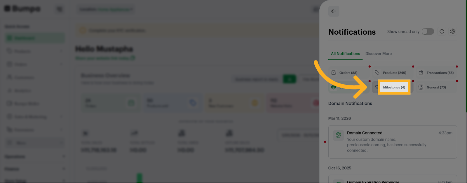 Review Milestone Notifications