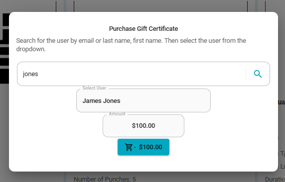 A screenshot of a gift certificate

Description automatically generated