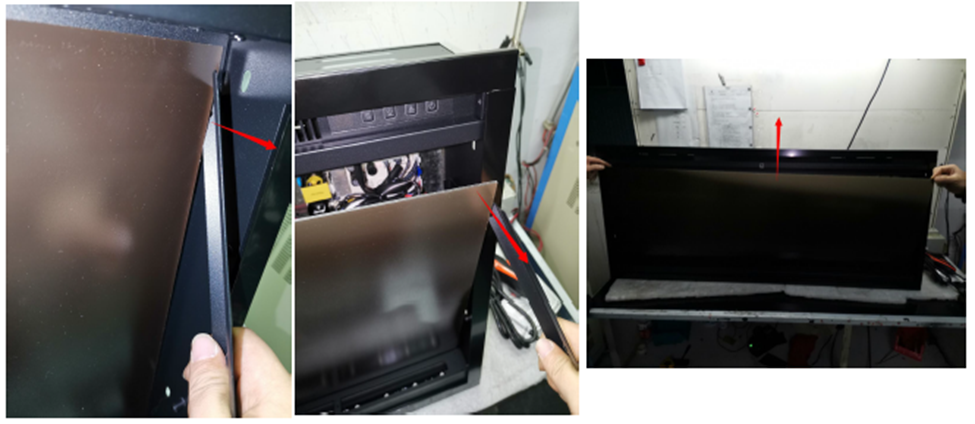 Removing flame display board
