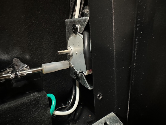 Reinstall 2 flame motor screws