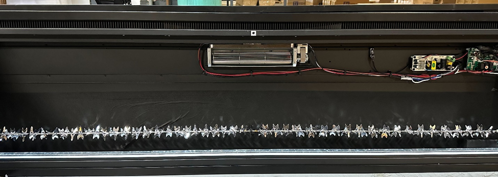 Flame panel removed