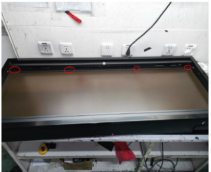 Reinstall flame display panel bracket