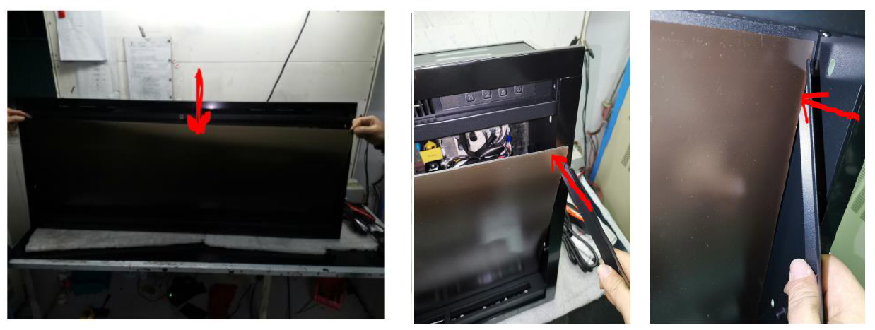 Reinstall flame display panel