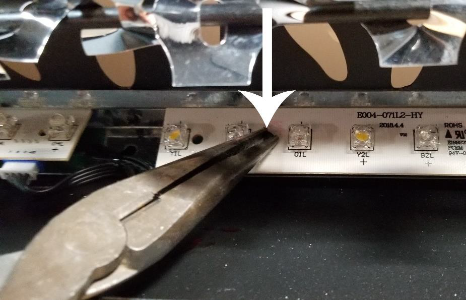 Unclip LED light strip