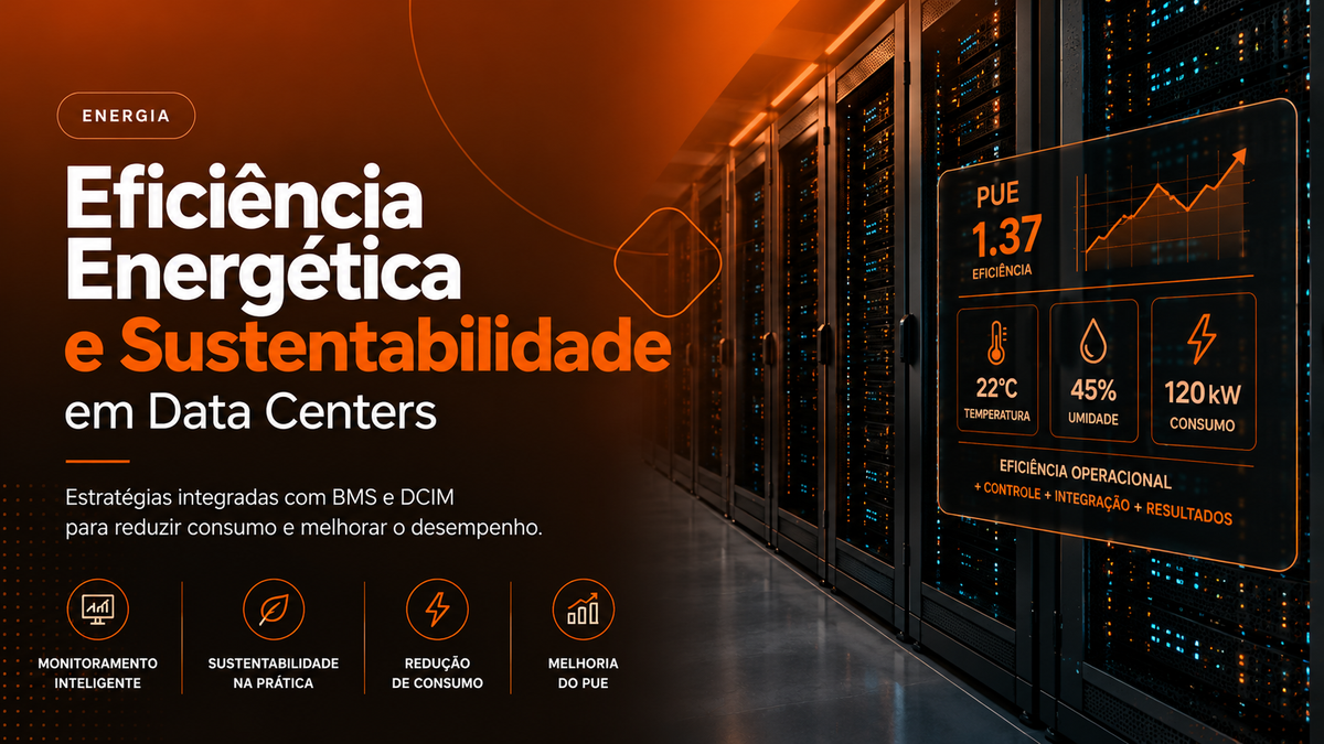 Capa do artigo sobre eficiência energética e sustentabilidade em Data Centers