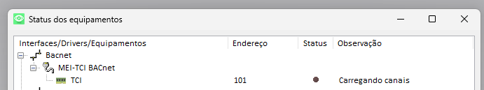 Log do Omnirate View mostrando erro Could not bind socket e interface não existe