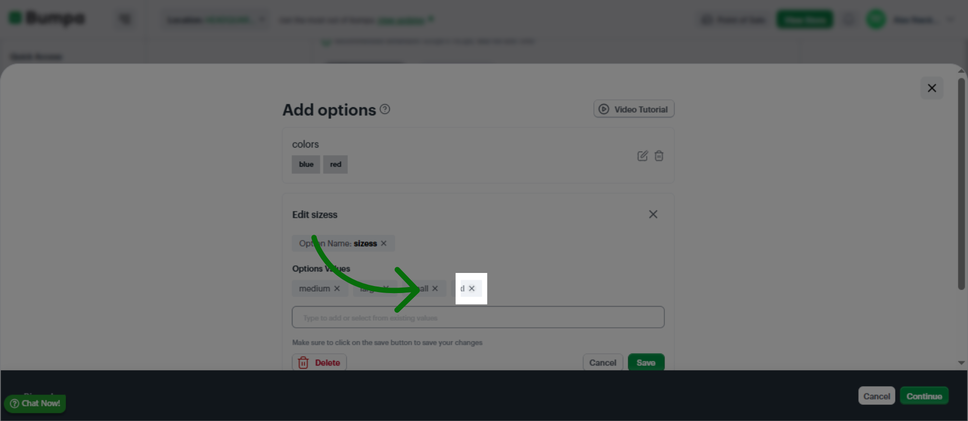 Proceed to Size Options