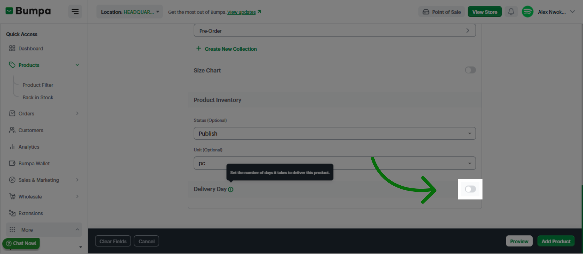 Open Further Options