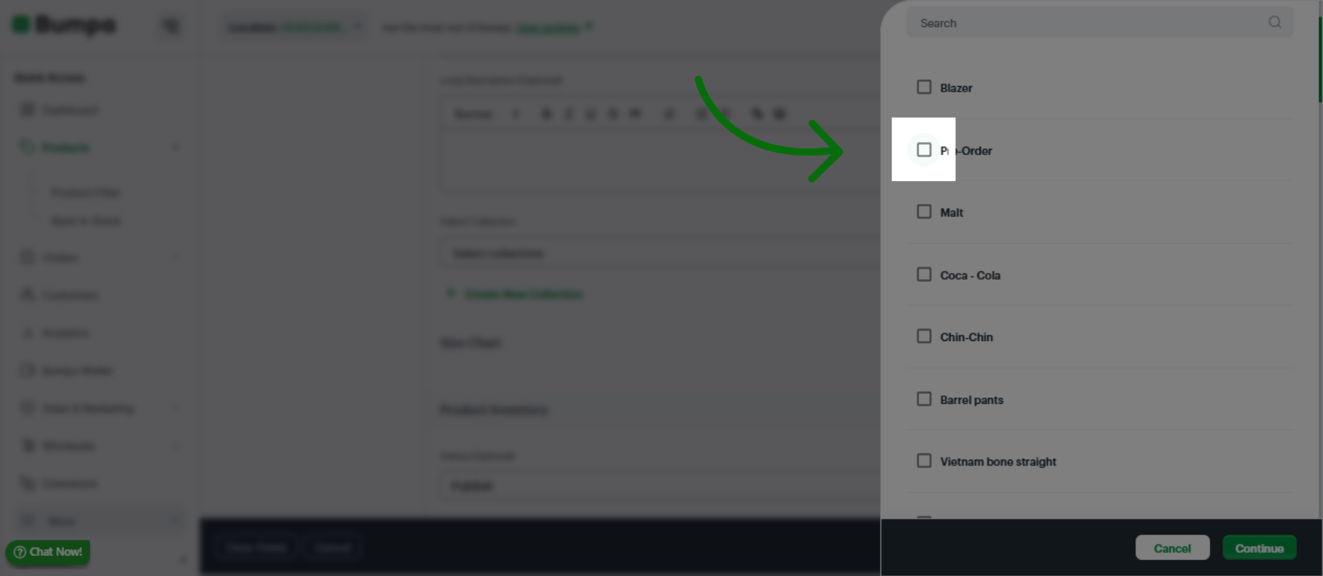 Enable Collection Option