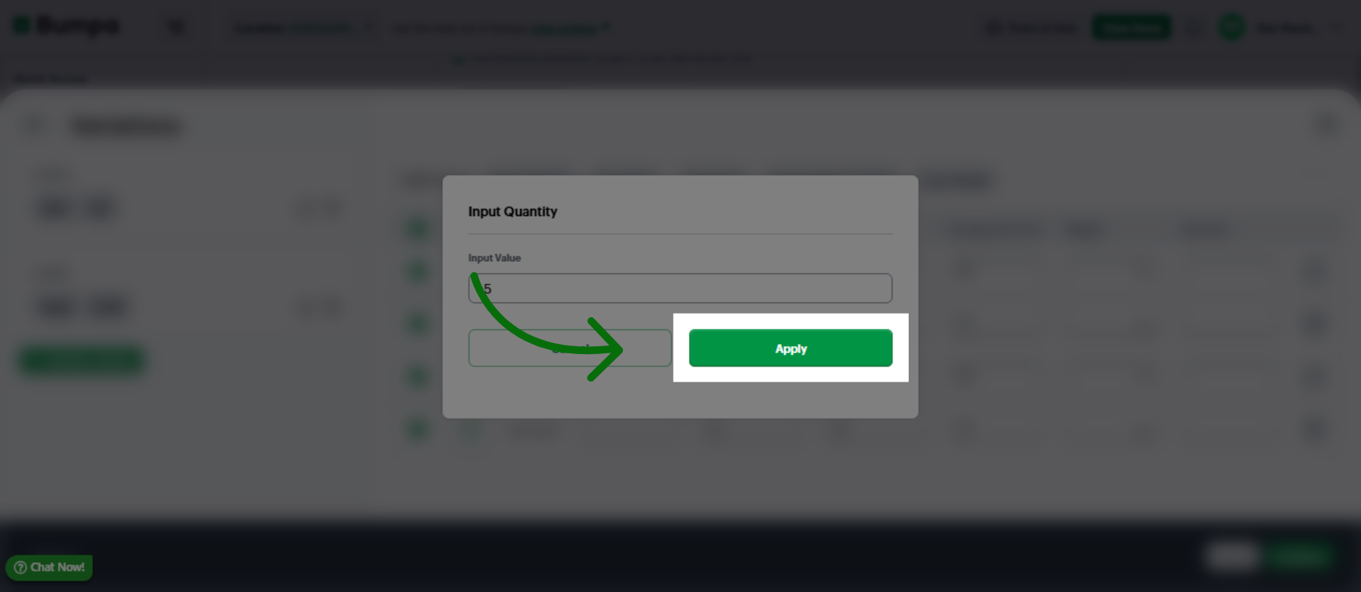 Apply Quantity Changes