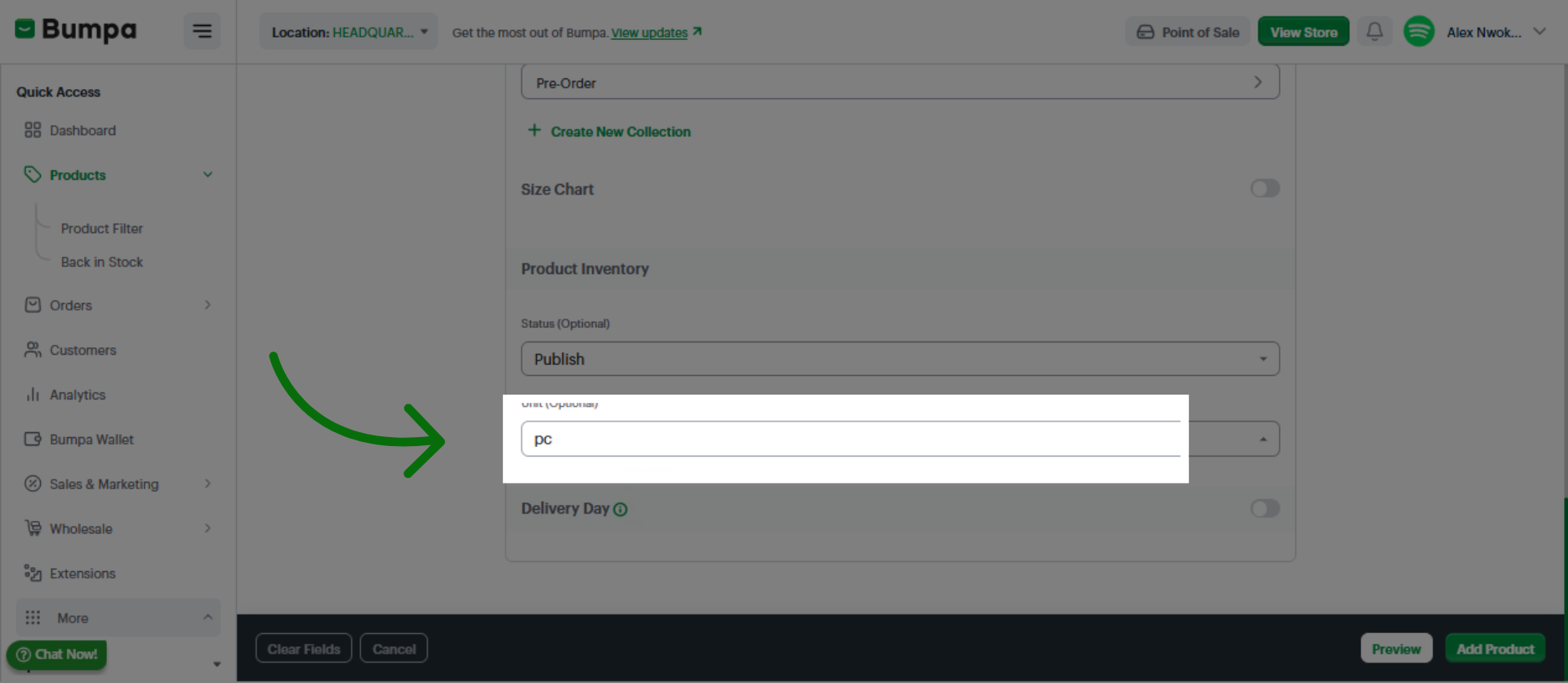 Select PC Option