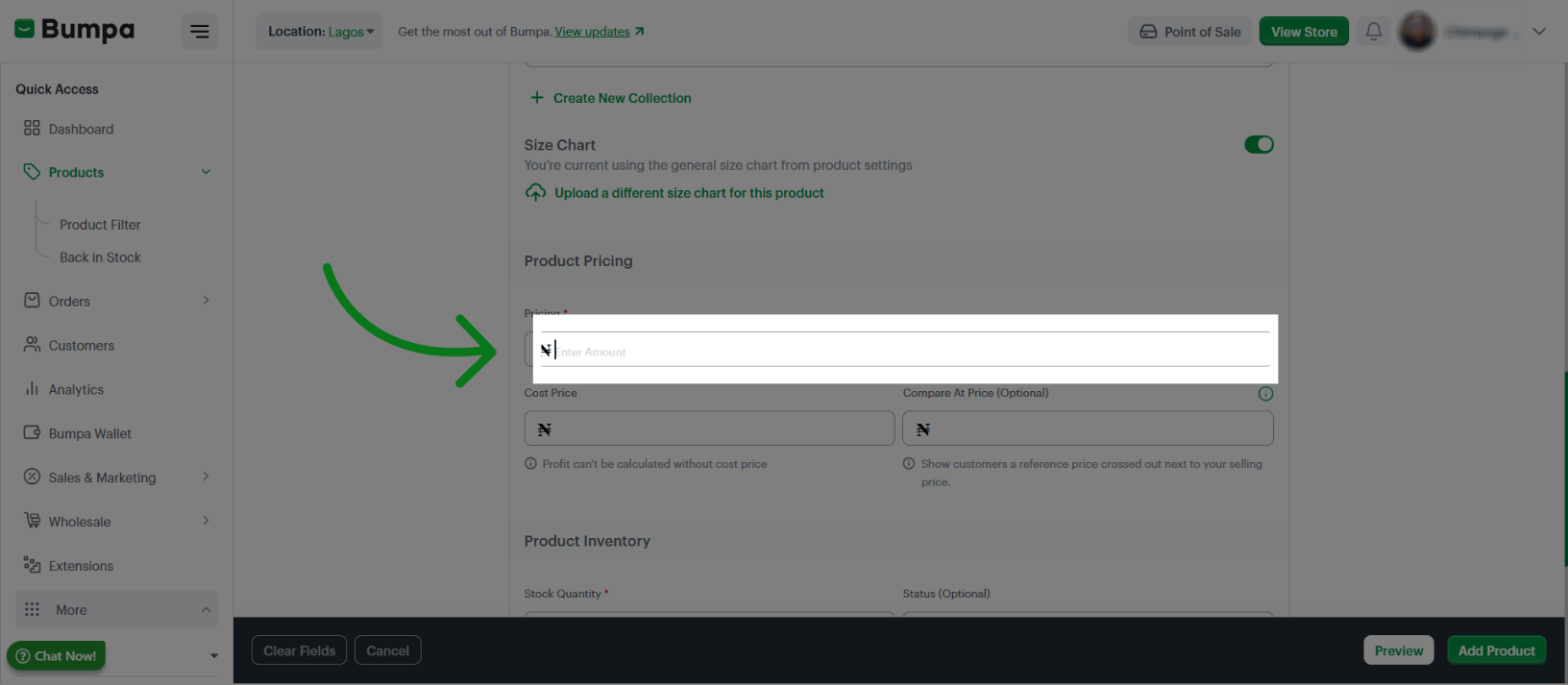 Select Pricing Field
