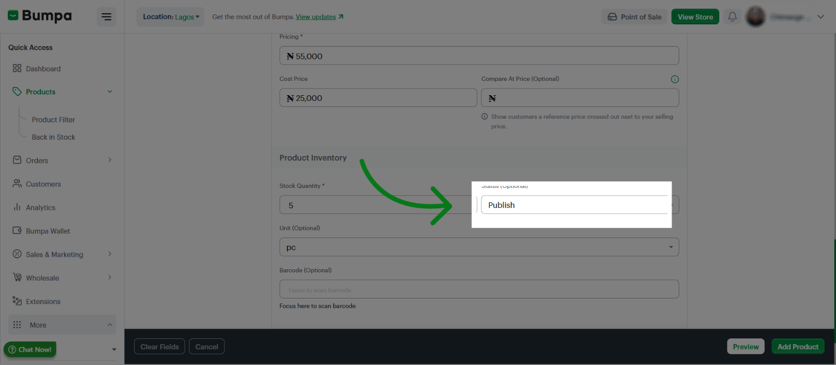 Publish Product