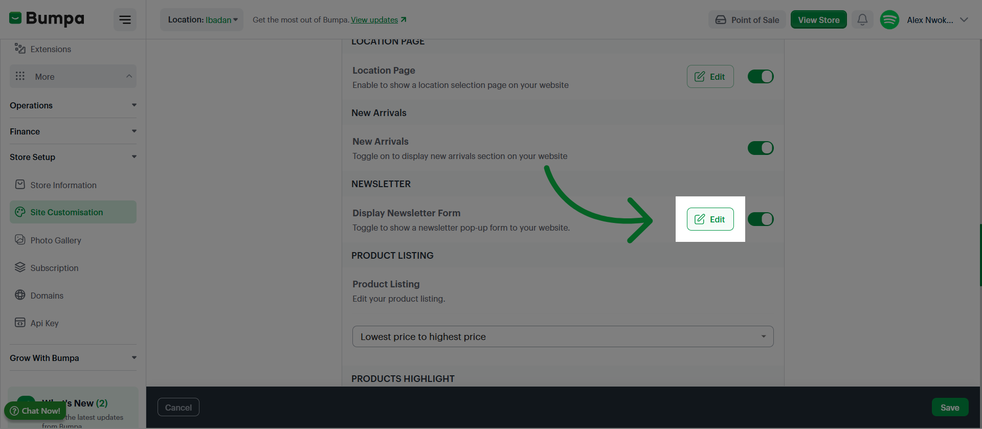 Edit Media Settings