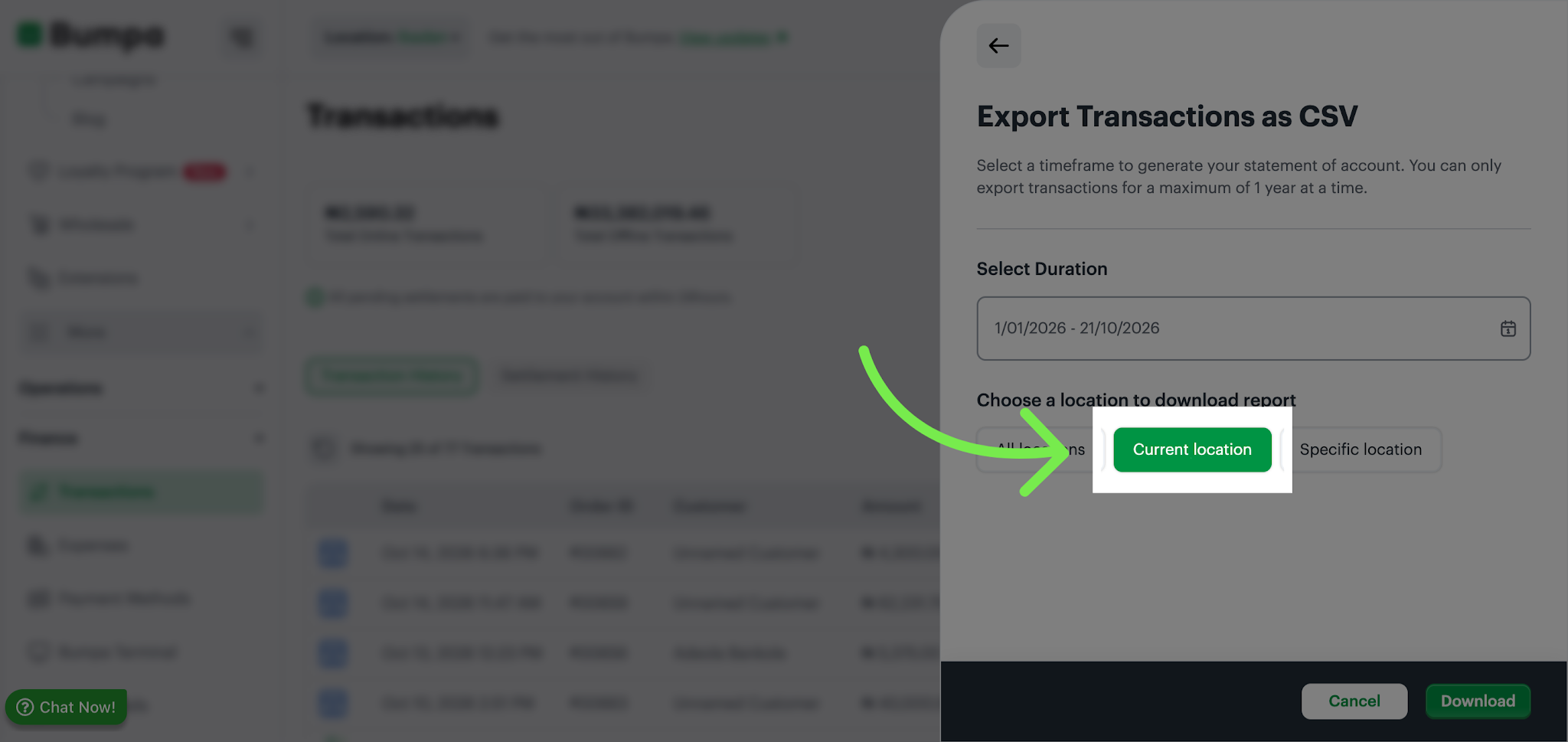Select Current Location Filter