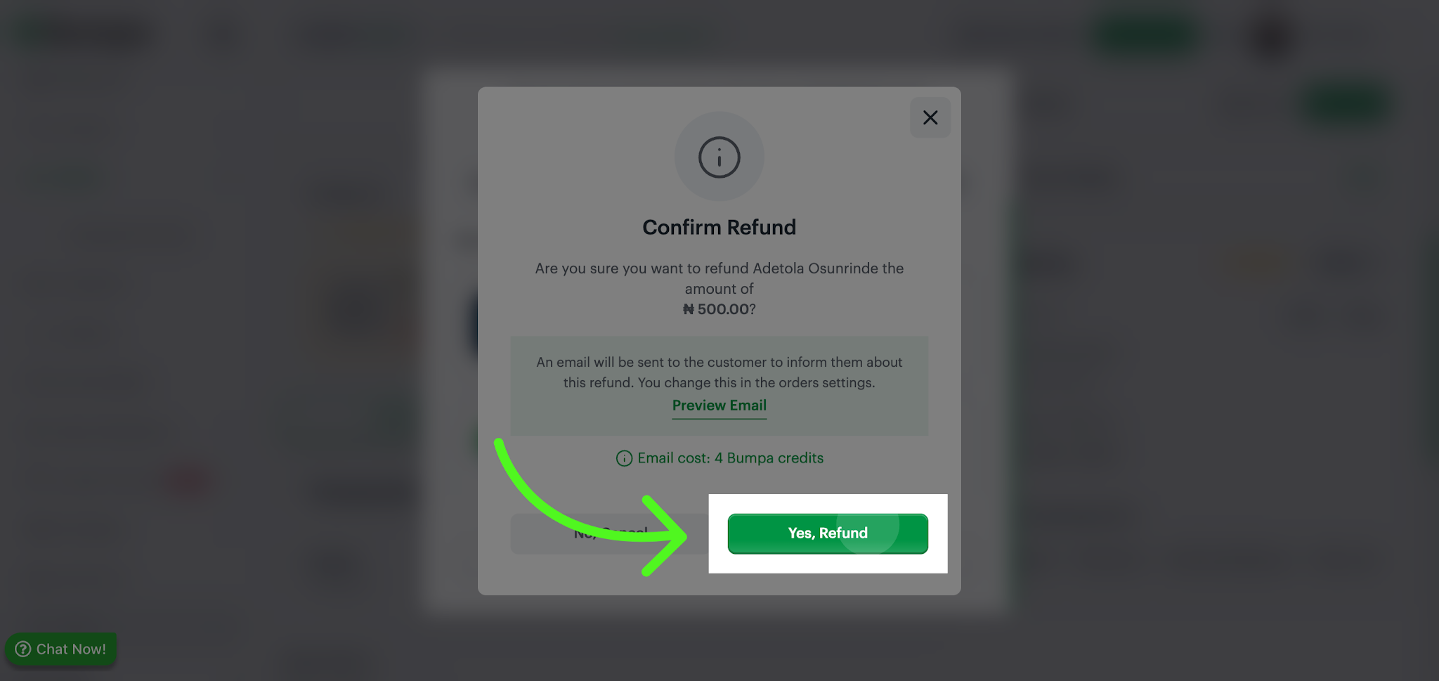 Confirm Refund Submission