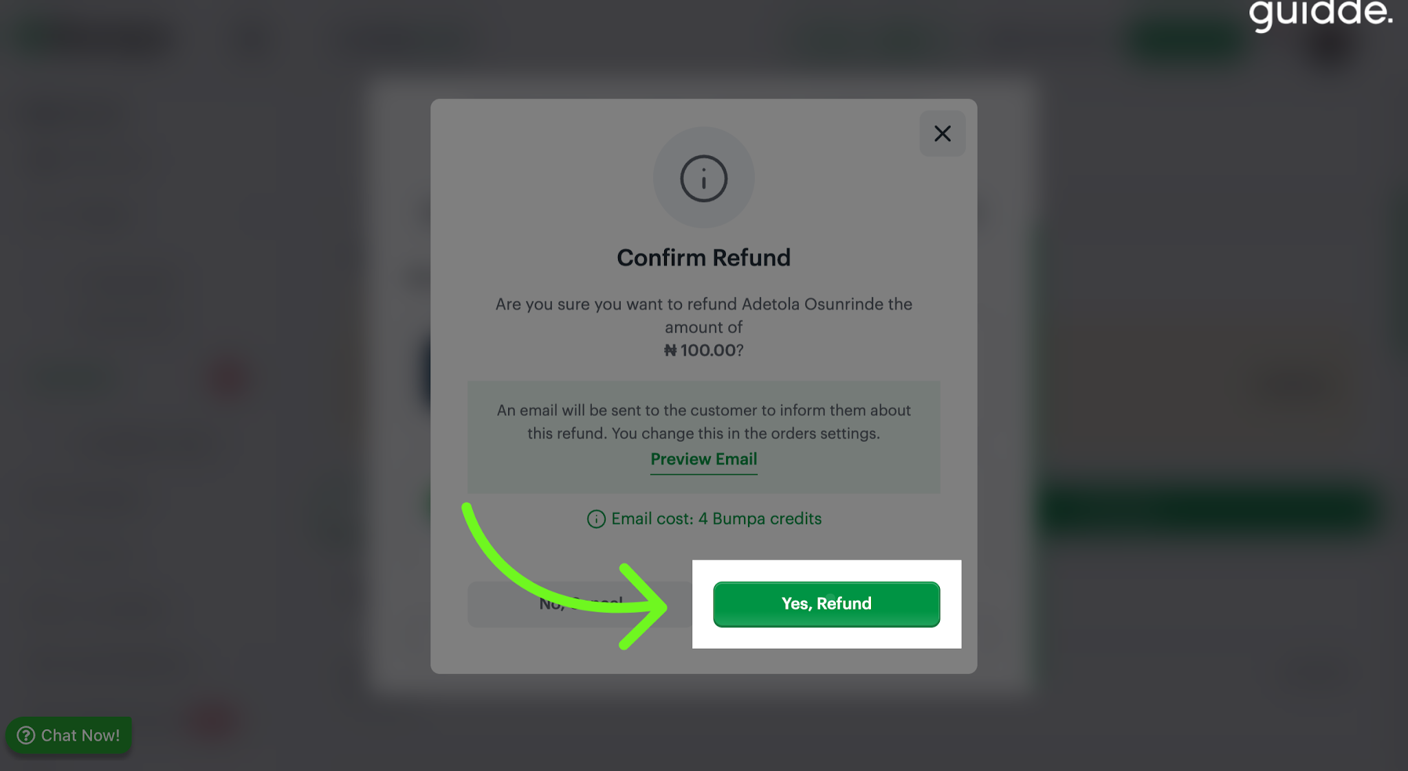 Confirm Refund Submission