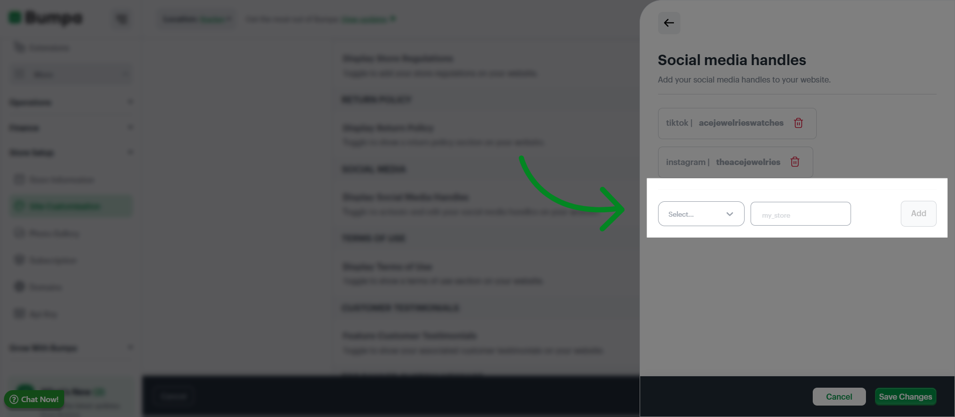 Add New Selection Option