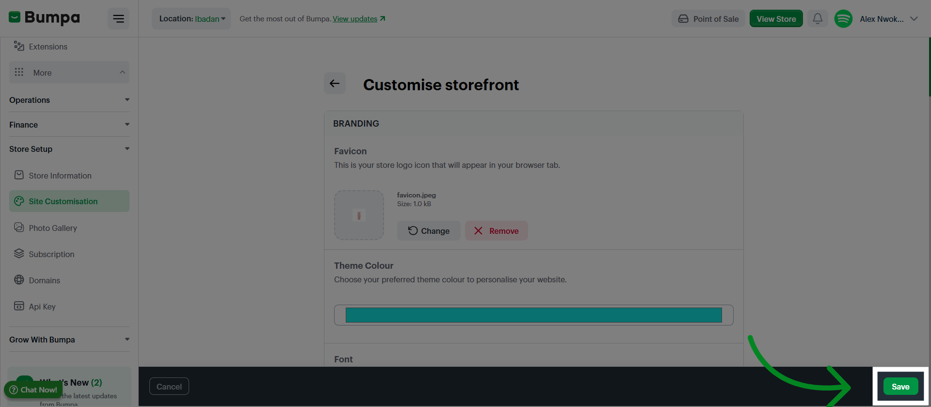 Save Theme Customization